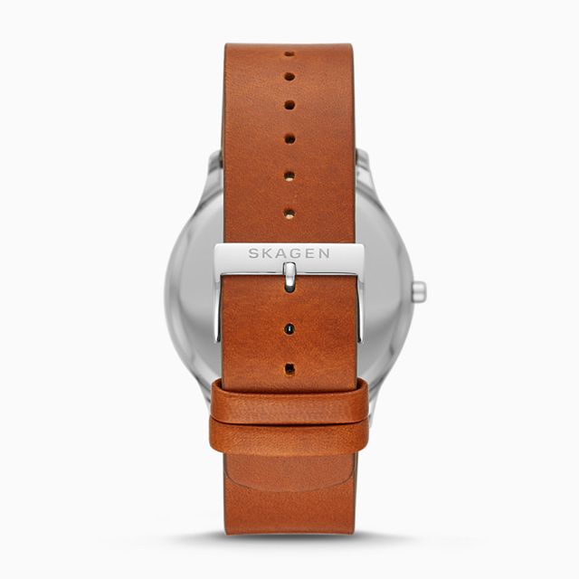 Skagen SKW6552 นาฬิกาผู้ชาย Jorn Brown Leather Quartz Men's Watch
