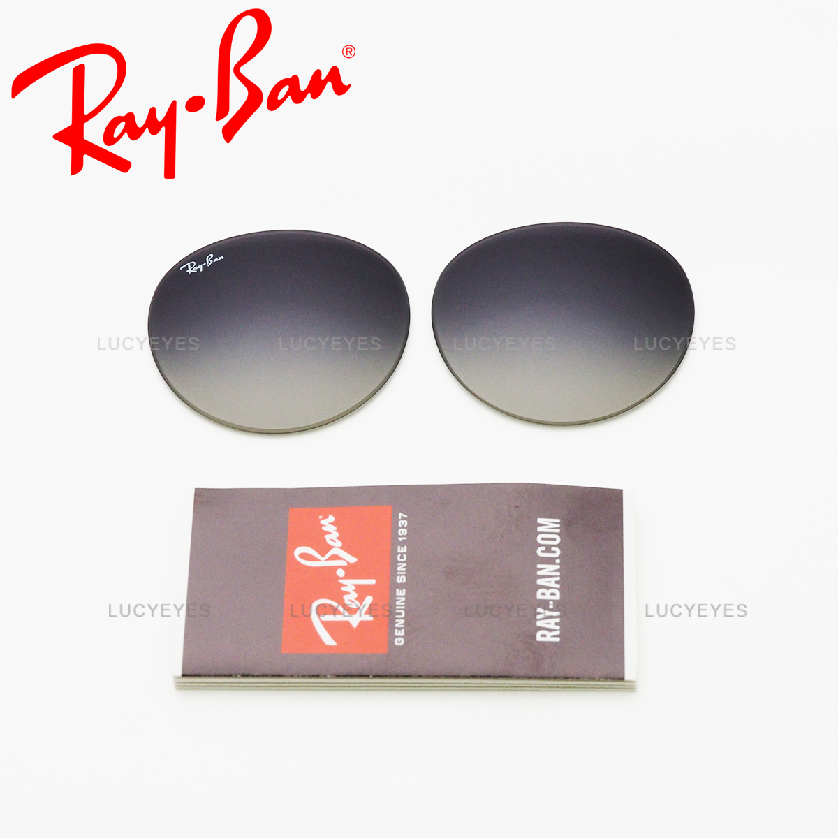 เลนส์ RAYBAN แท้ 100% RB3537 185/11 เลนส์สีเทาไล่สี