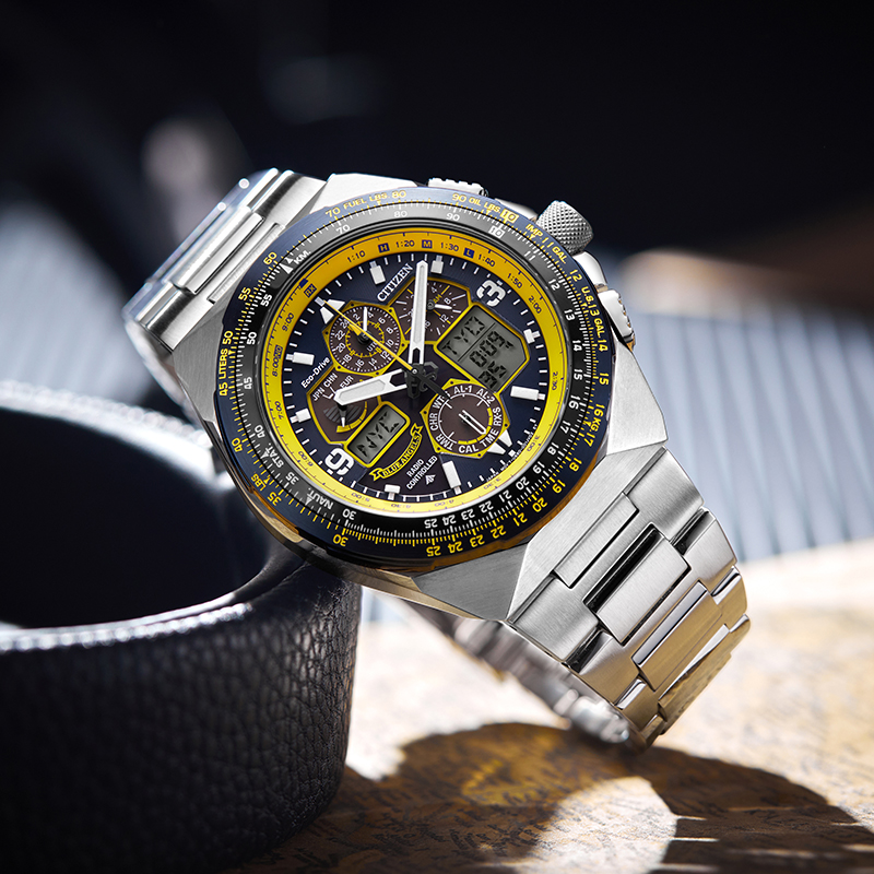 Citizen JY8125-54L นาฬิกาผู้ชาย Eco-Drive Promaster Skyhawk A-T Chronograph GMT Men's Watch