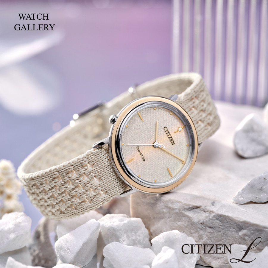 Citizen EM1006-40A นาฬิกาผู้หญิง Eco-Drive L Ambiluna Heralbony Women's Watch *2 สาย