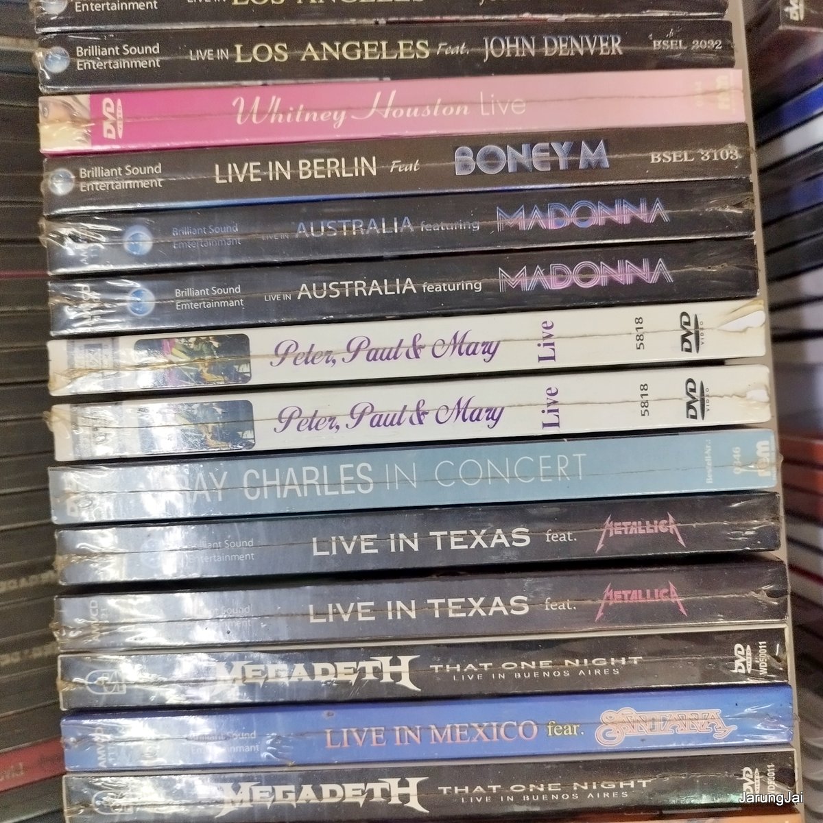 dvd concer เพลงสากล คละชุด bob marley john denver boney m megadeth vcd ก็มี concert dvd aps dvd s inter