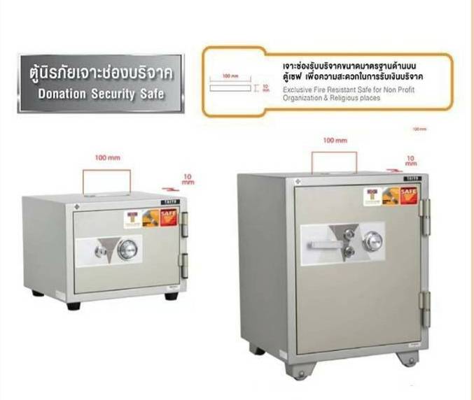 ตู้เซฟนิรภัยแบบเจาะช่องบริจาก