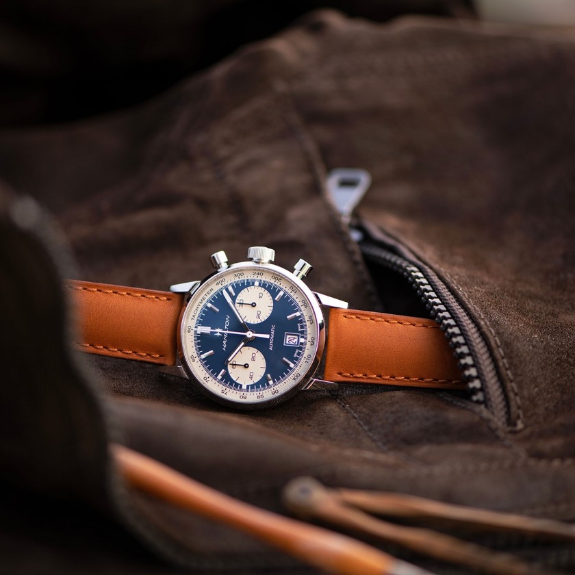 Hamilton H38416541 นาฬิกาผู้ชาย Intra-Matic Automatic Chronograph Men's Watch