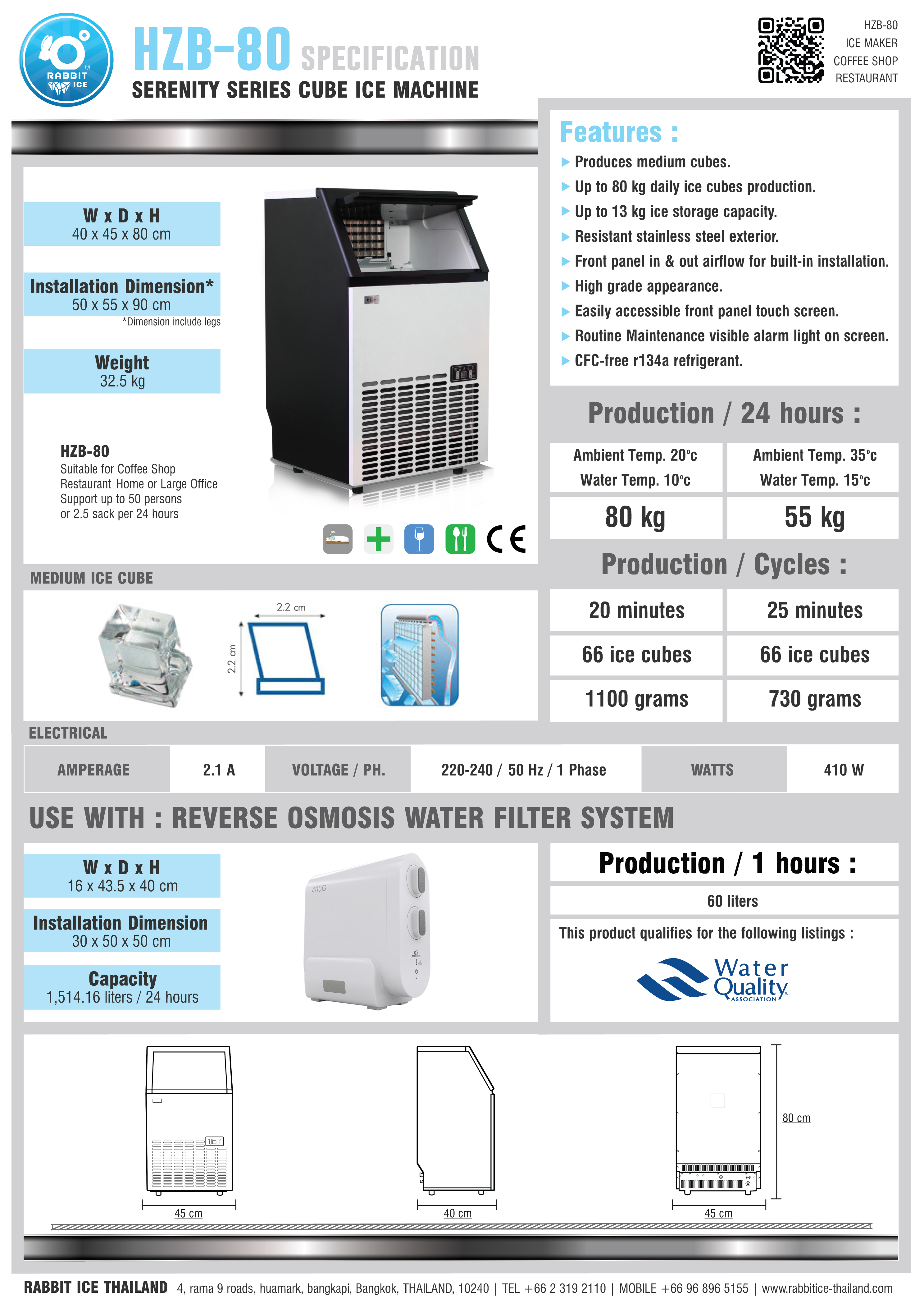 เครื่องทำน้ำแข็ง Rabbit ice สำหรับเช่า