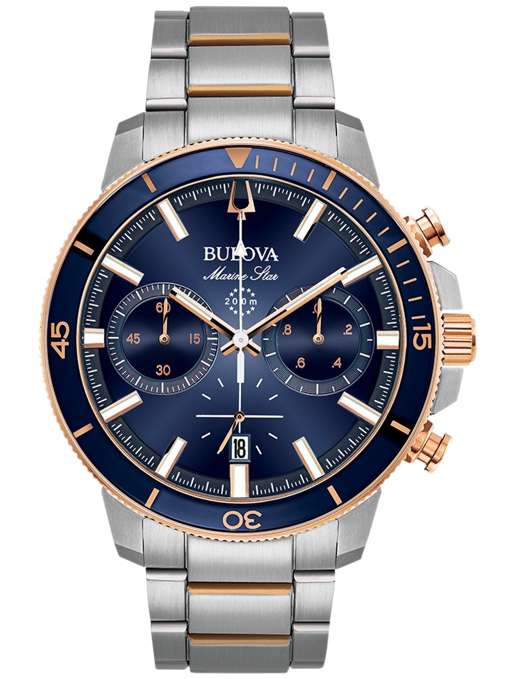 Bulova 98B301 นาฬิาผู้ชาย Marine Star Chronograph Men's Watch