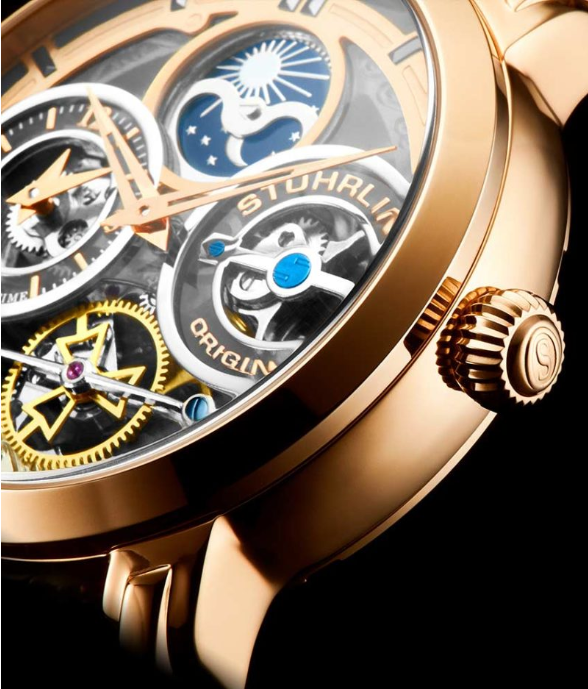 Stuhrling Original 371B.04 นาฬิกาผู้ชาย Luciano Automatic Skeleton Men's Watch