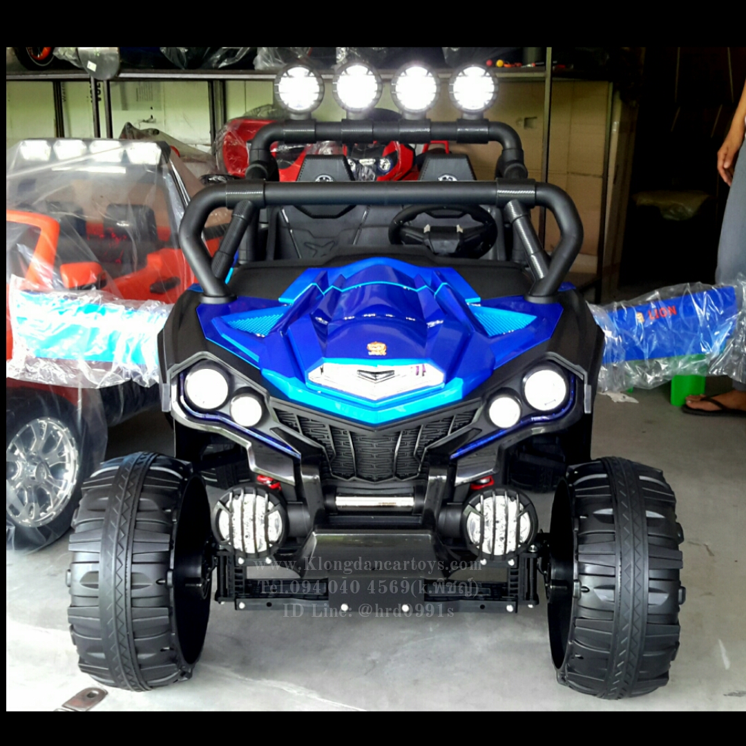 รถแบตเตอรี่เด็กนั่ง2คนบักกี้2018💥คันใหญ่ที่สุด💥 *ขับ4มอเตอร์ แบต12v10a, ต่อบูลทูธมือถือได้* (ออกตัวสมูท, มีโช้คอัพจริง, ต่อบูลทูธมือถือ เล่นUSB AUXและเล่นFMได้, มีรีโมทบูลทูธ, ท้ายมีช่องเก็บของ)