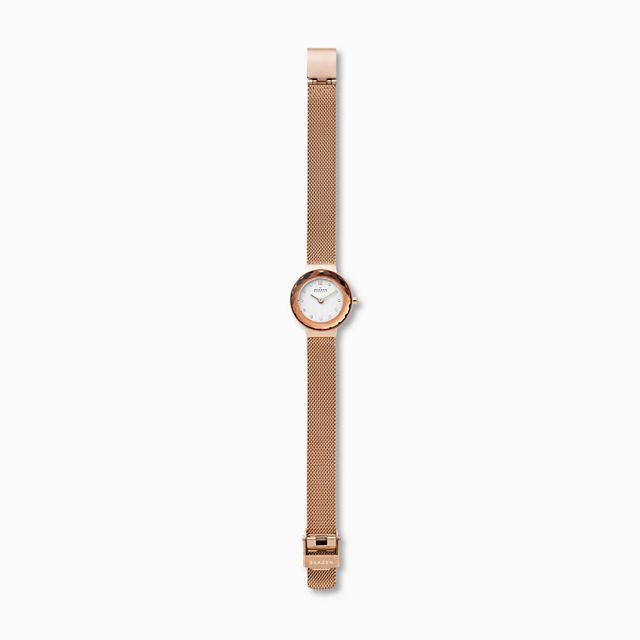 Skagen SKW2799 นาฬิกาผู้หญิง Leonora Rose Gold-Tone Steel-Mesh Quartz Women's Watch
