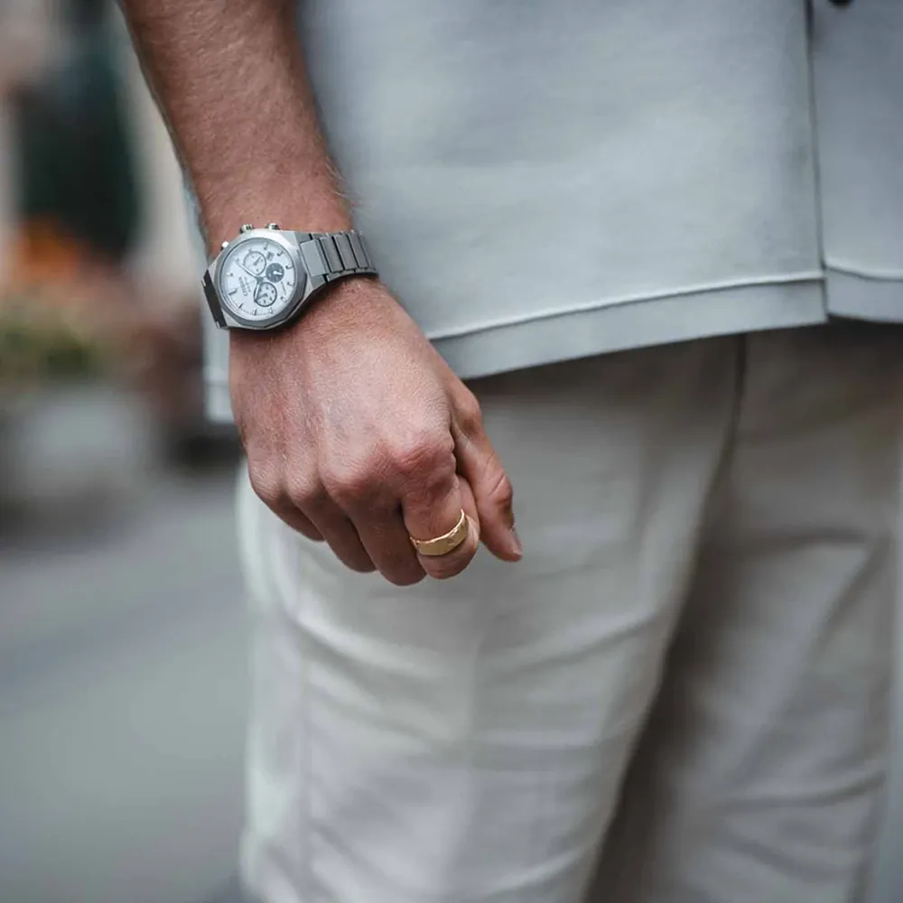 Citizen CA4690-51A นาฬิกาผู้ชาย Zenshin Chronograph Eco-Drive Super-Titanium Men's Watch