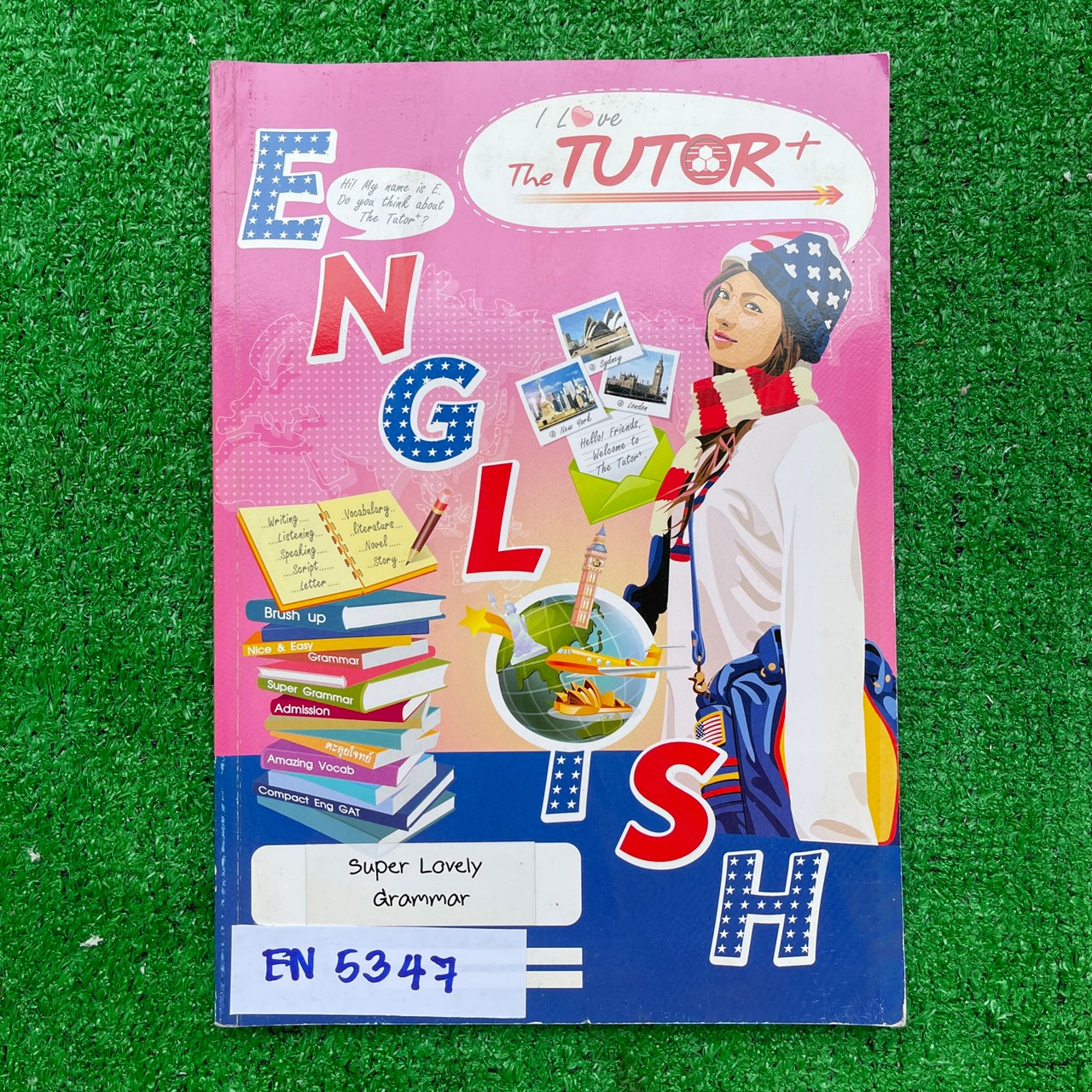 EN5347 [The Tutor เดอะติวเตอร์] SUPER GRAMMAR มีเนื้อหาและแบบฝึกหัด สรุป grammar ทั้งหมดพร้อมตะลุยโจทย์ grammar ทุกเรื่อง เสริมด้วยโจทย์ข้อสอบระดับสูง ทั้งแบบตัวเลือกและเขียน มีเฉลยคำตอบท้ายเล่ม หนังสือเล่มเปล่าไม่มีเขียน หนังสือ 185 หน้า ขาย 450฿