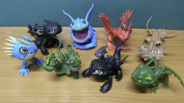 โมเดลรวมมังกร 8 ตัว ขนาด 3-4 นิ้ว