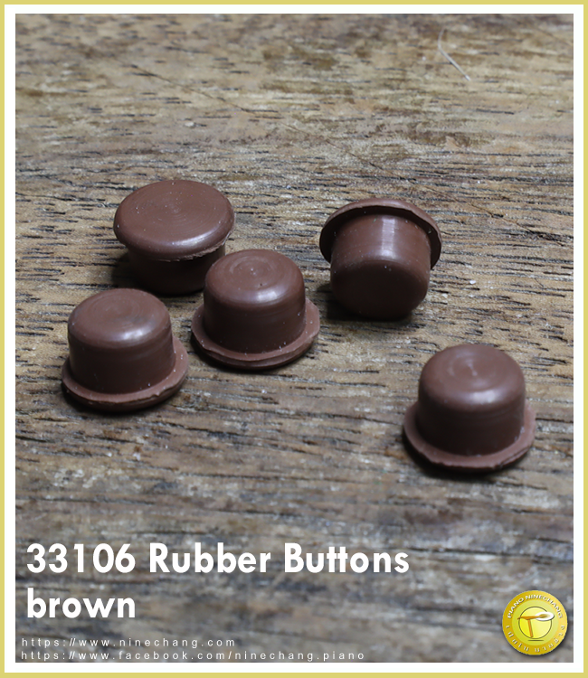 33106 Rubber Buttons brown