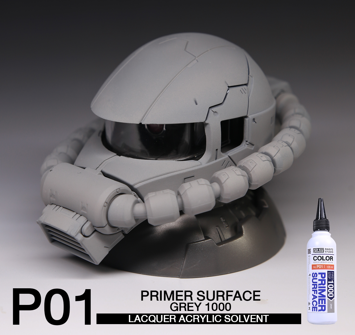 P01 Surface Primer Gray 1000 120ml