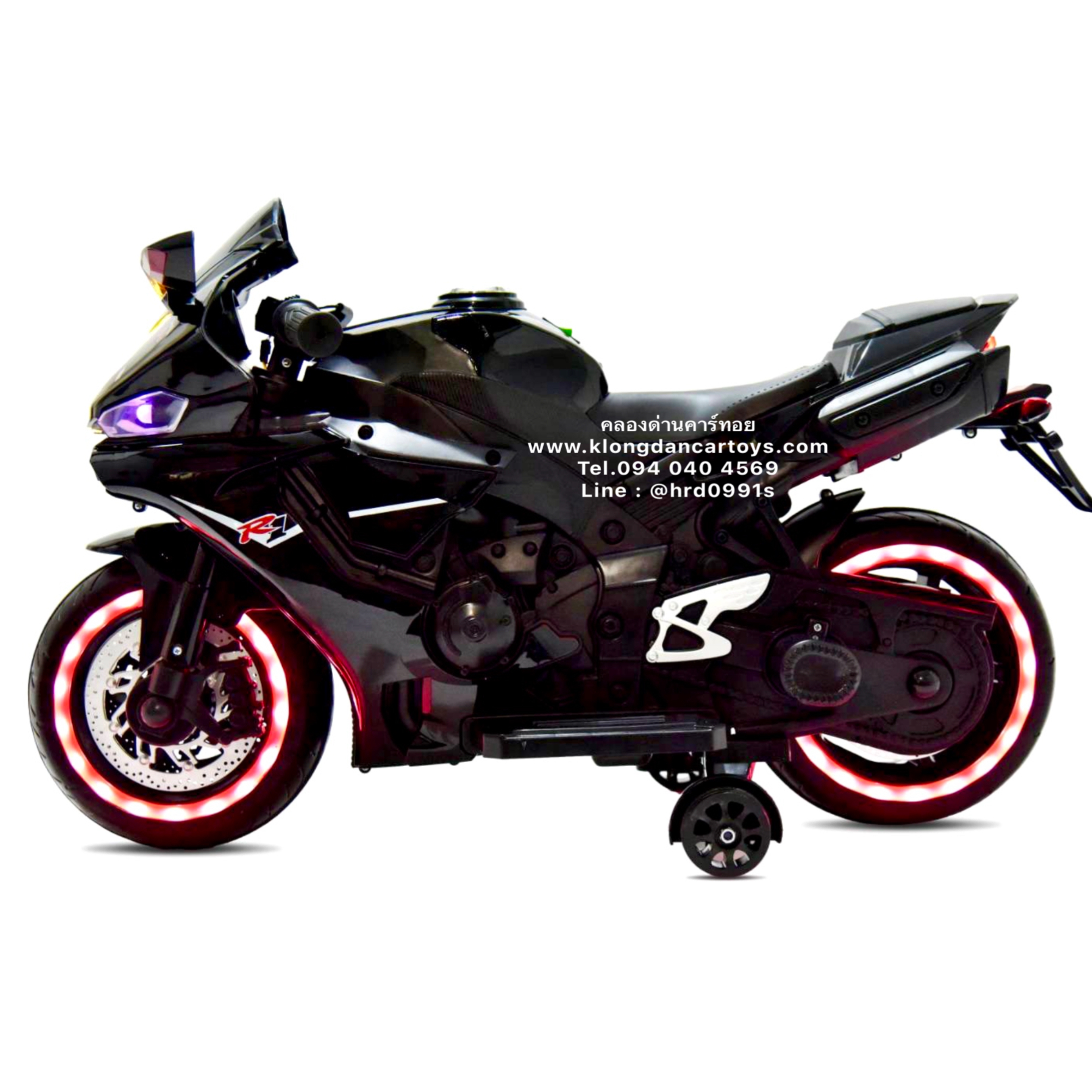 รถมอไซค์เด็กยามาฮ่าR1แบตเตอรี่2023*สีพ่นแบบพิเศษ*(คันเร่งมือบิด มีเบรก, ล้อมีไฟ , มอเตอร์ใหญ่และแบต12v4.5a, เล่นusd mp3)