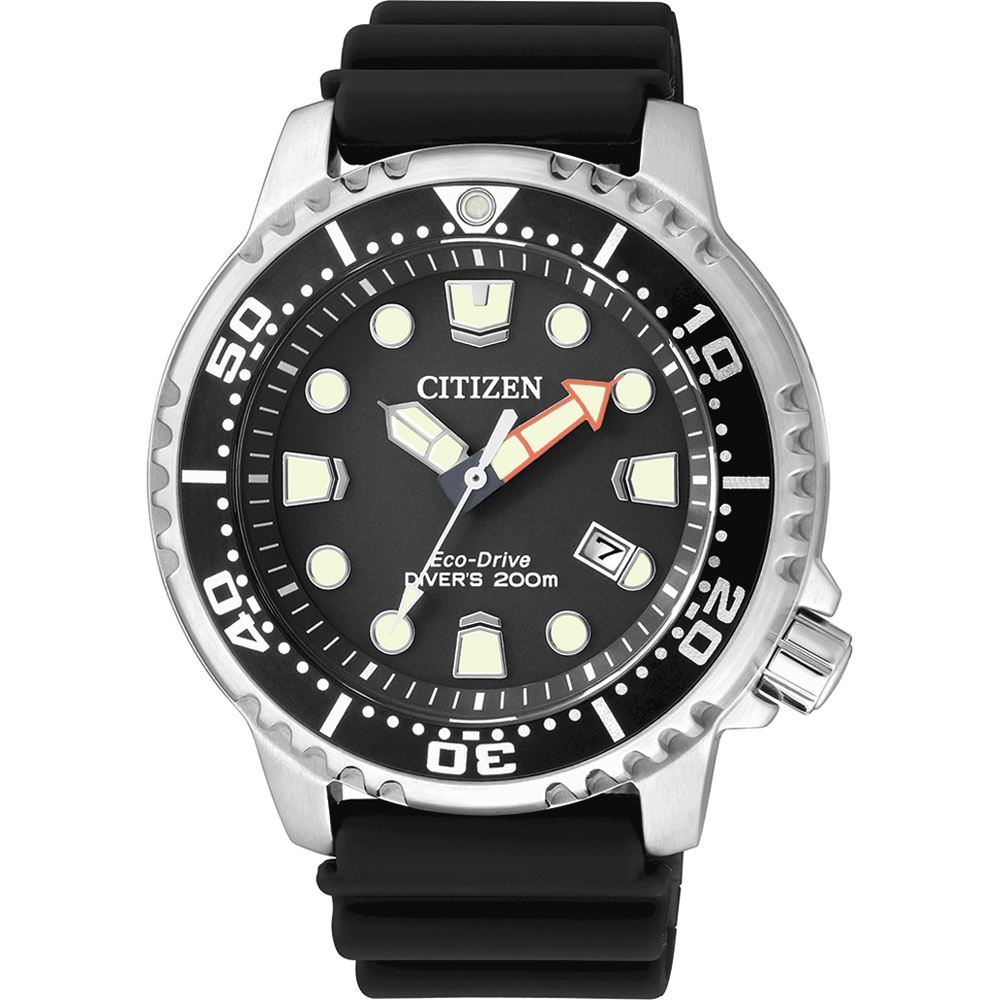 Citizen BN0150-10EM นาฬิกาผู้ชาย Eco-Drive Promaster Divers ISO 200m Set Extra Strap Men's Watch