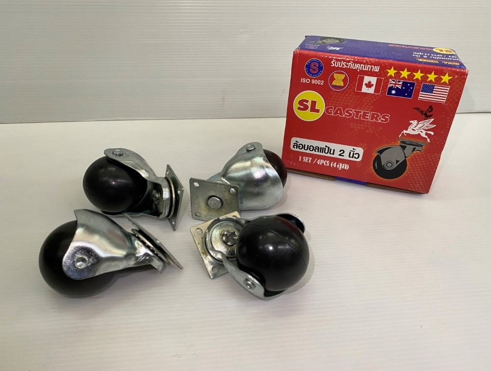 ล้อยางแป้นขาเป้น 2นิ้ว ชุด4ตัว 50มม. SL Casters