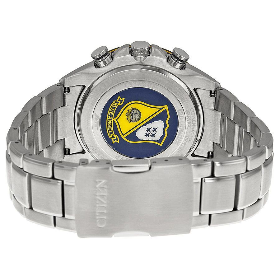 Citizen AT8020-54L นาฬิกาข้อมือผู้ชาย Eco-Drive Global Radio Chrono Blue Angels Pilots Men's Watch