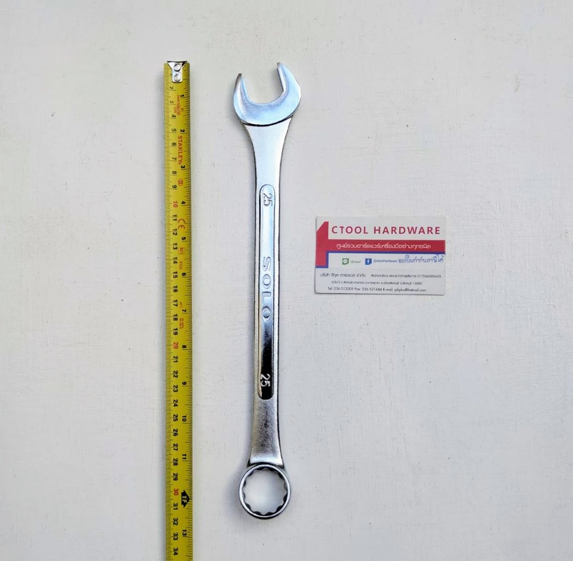 ประแจแหวนข้างปากตายทรงญี่ปุ่น SOLO14มิล-19มิลของแท้ 100% Combination Wrench,CR-V Steel,Drop Forged By Ctoohardware
