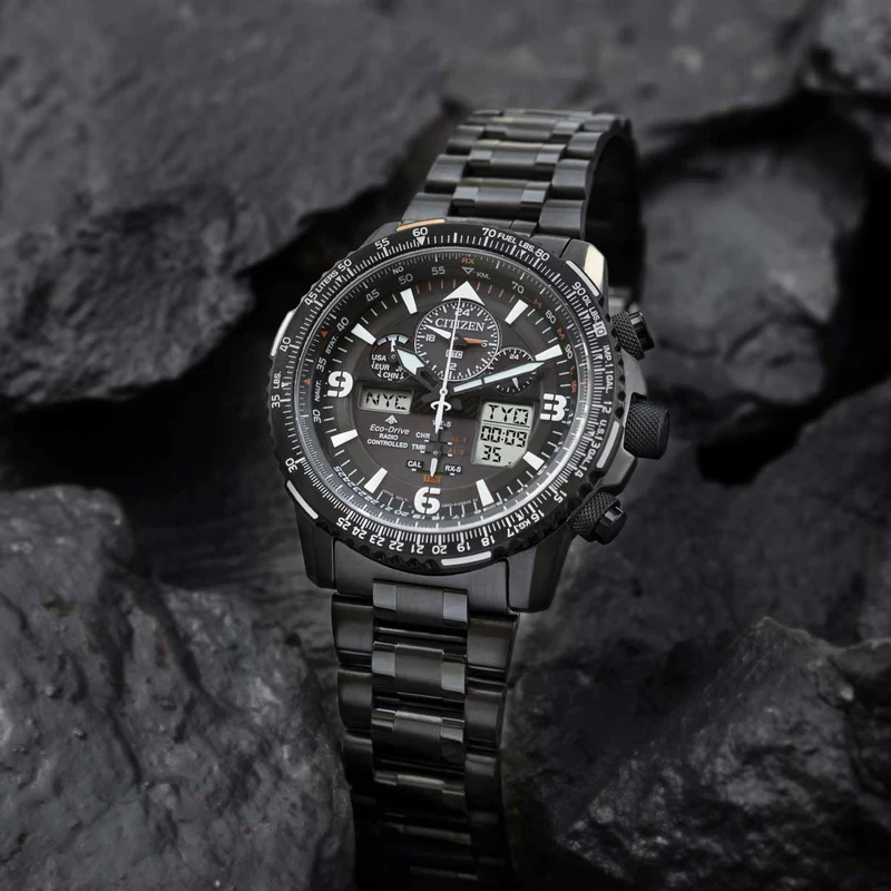 Citizen JY8085-81E นาฬิกาผู้ชาย Promaster Eco-Drive Radio Controlled Analog Digital Men's Watch