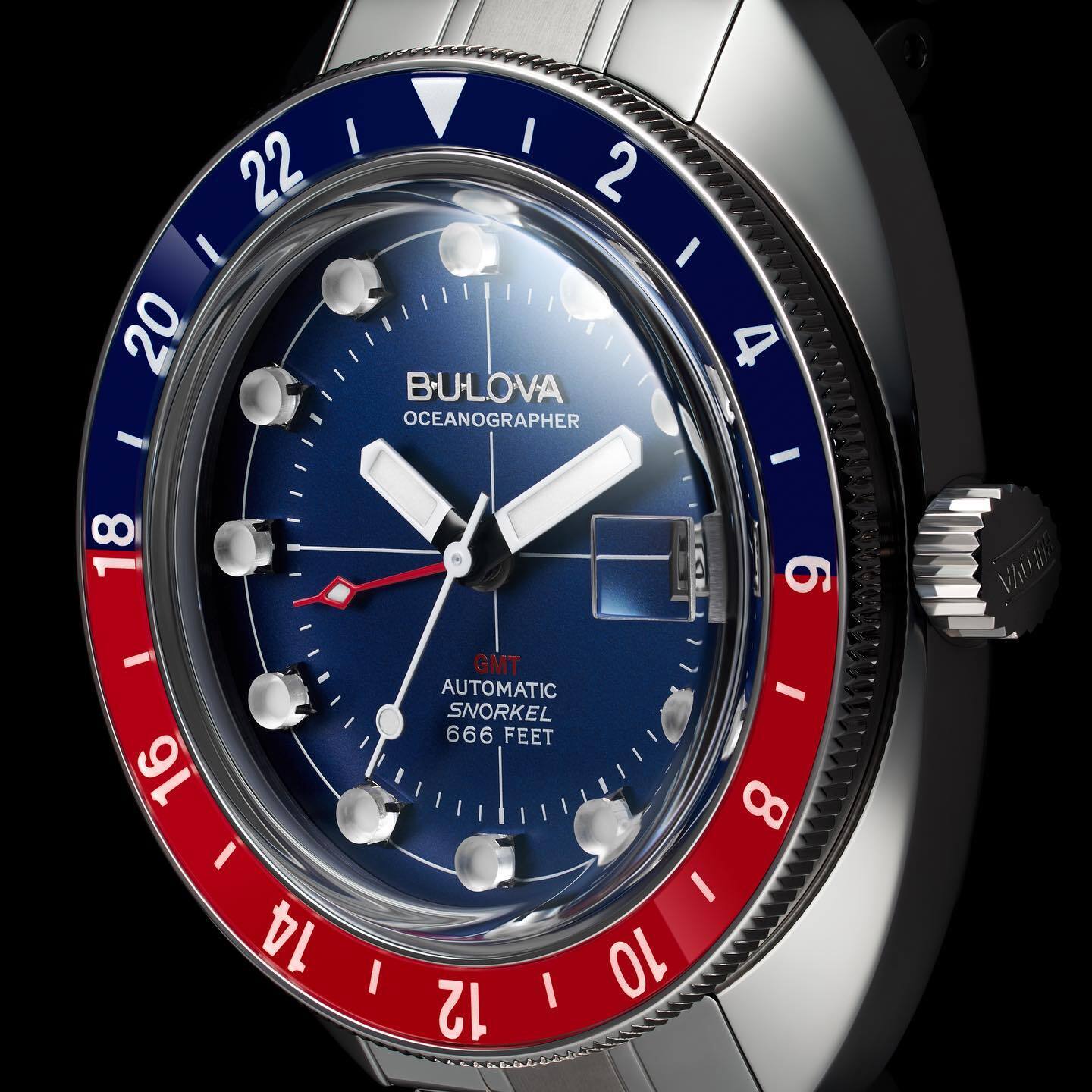 Bulova 96B405 นาฬิาผู้ชาย Automatic Oceanographer GMT Men's Watch