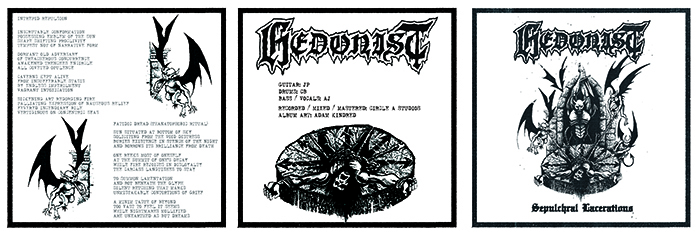 HEDONIST'Sepulchral Lacerations' Demo 21.CD (Asian version)