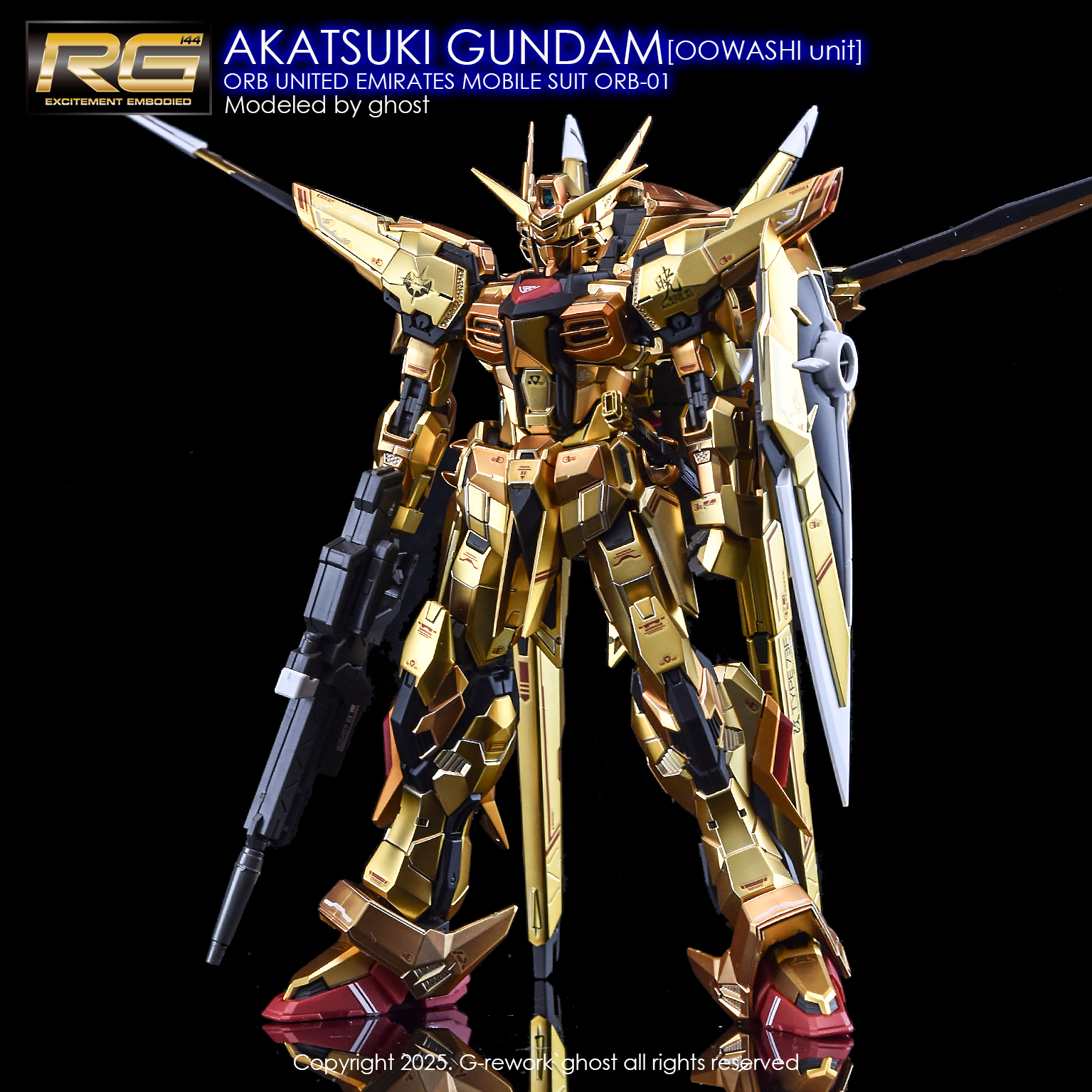 G-REWORK CUSTOM DECAL RG 1/144 AKATSUKI_OOWASHI