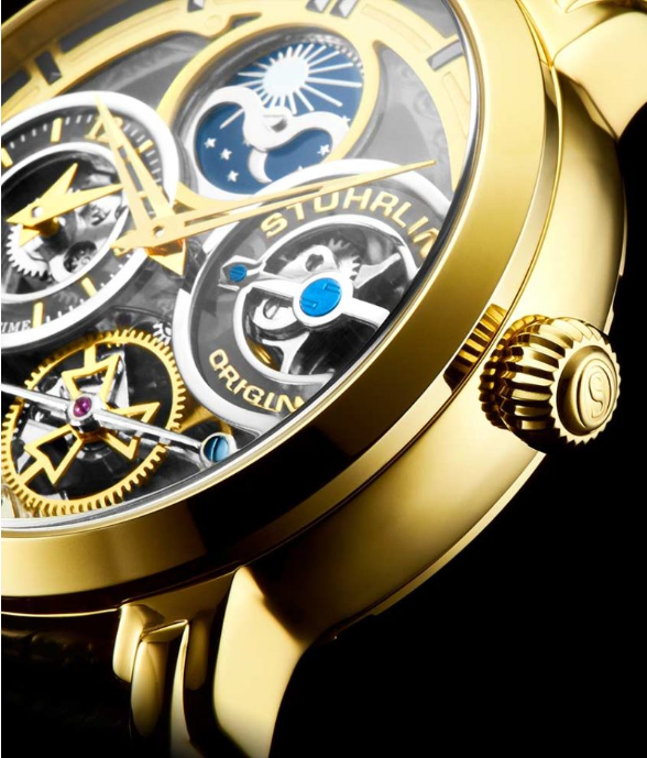 Stuhrling Original 371B.03 นาฬิกาผู้ชาย Luciano Automatic Skeleton Men's Watch