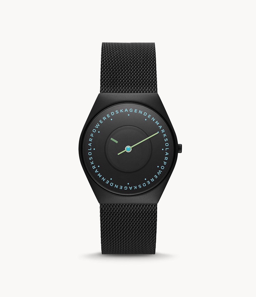 Skagen SKW6874 นาฬิกาผู้ชาย Grenen Solar Halo Midnight Stainless Steel Mesh Men's Watch