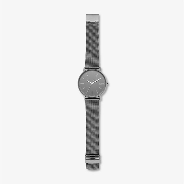 Skagen SKW6549 นาฬิกาผู้ชาย Signatur Gunmetal Steel-Mesh Quartz Men's Watch