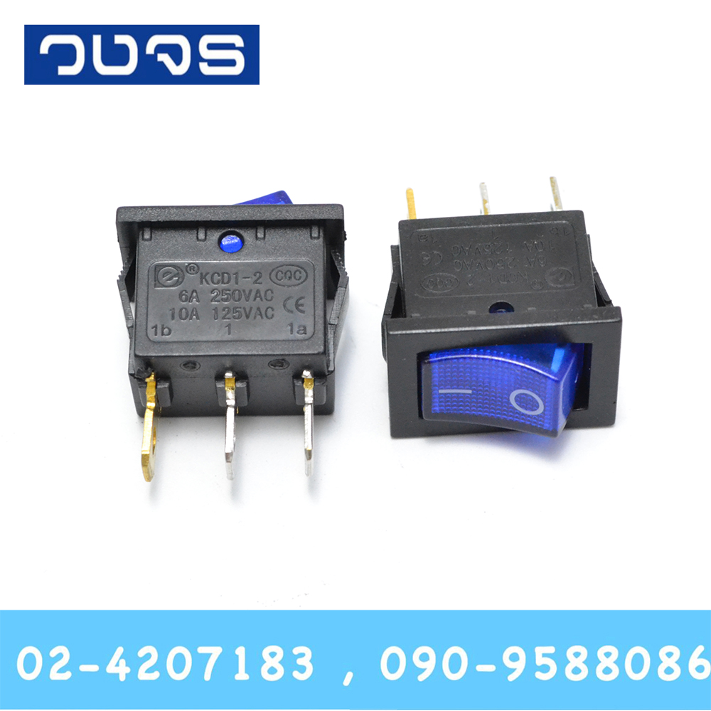 Switch KCD1-2 101N 6A250V 3ขา ON-OFF