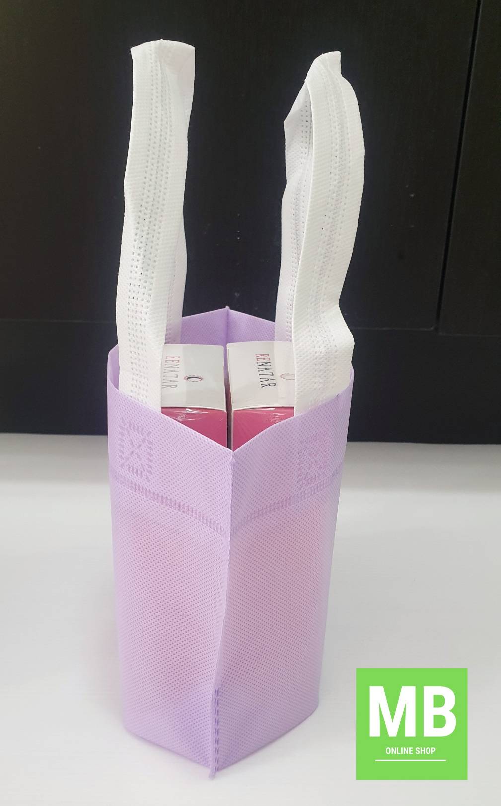 ถุงผ้าสปันบอนด์ ใส่กาแฟ ใส่ขนม งานช๊อต แบบหูหิ้ว (50ใบ/แพ็ค)