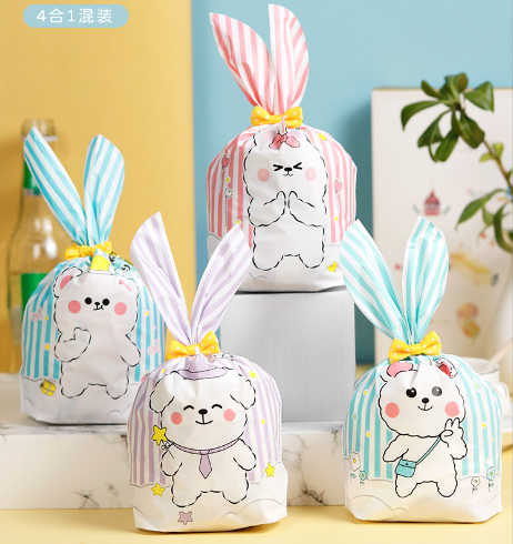 ถุงผูกหูกระต่าย ขนาด 13.5x22 ซม. แพ็คละ 47-50 ใบ (ชุดที่ 3/3)