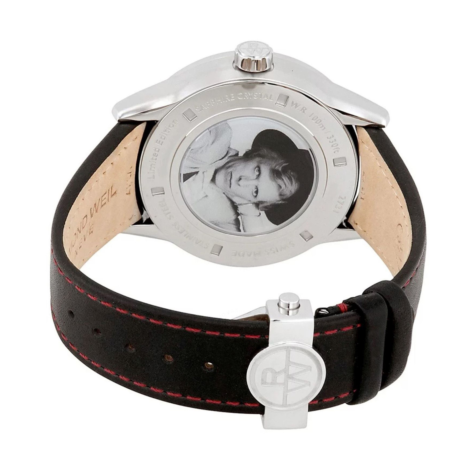 Raymond Weil 2731-STC-BOW01 นาฬิกาผู้ชาย Bowie Automatic Leather Strap Men's Watch