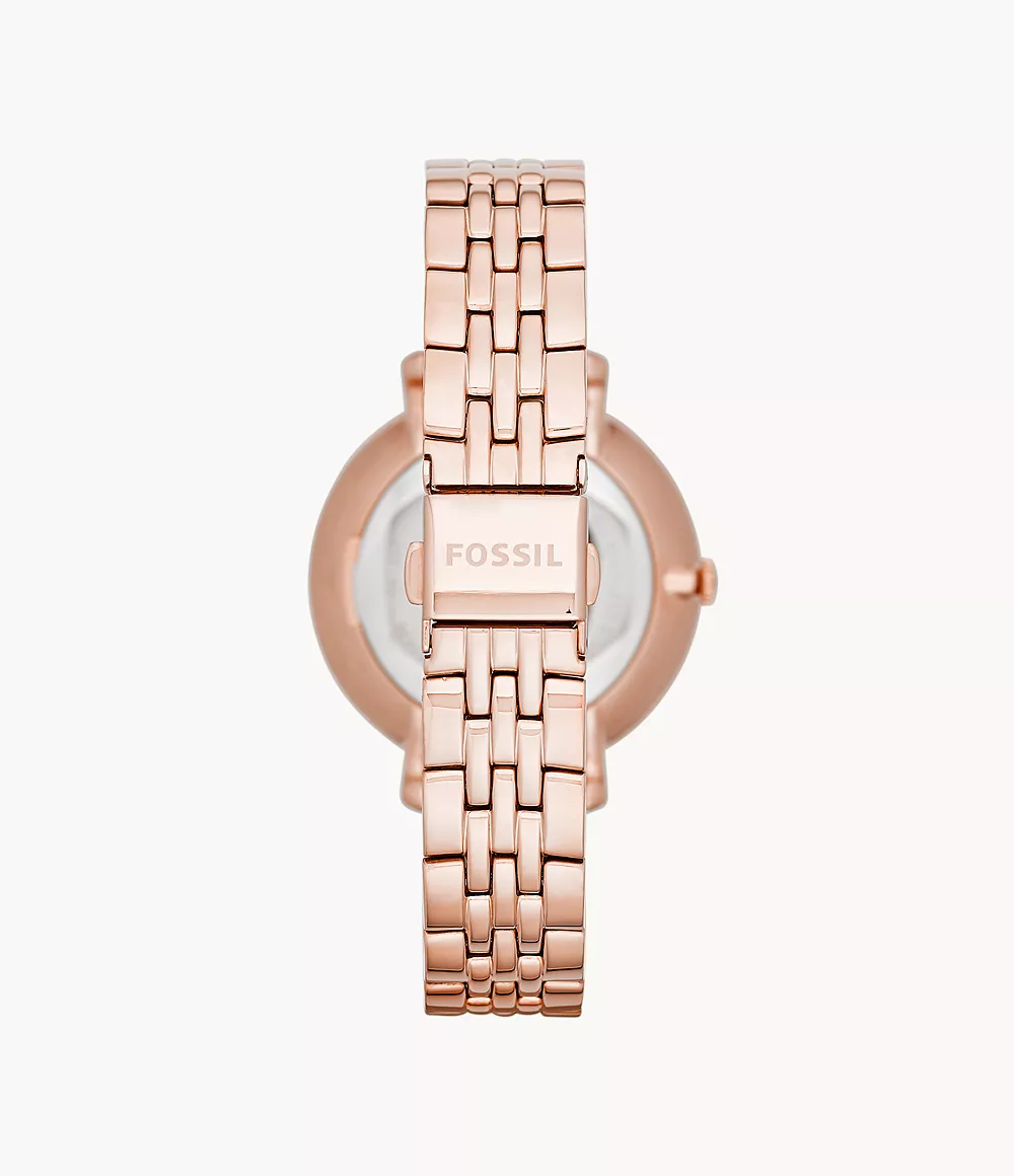 Fossil ES5252SET นาฬิกาผู้หญิง Jacqueline Rose Gold-Tone Watch and Jewelry Set Women's Watch