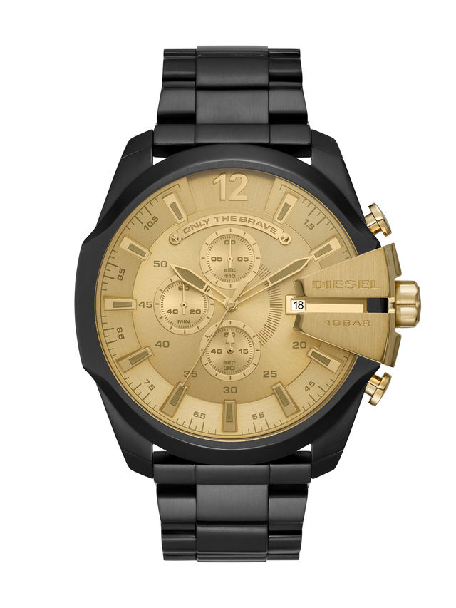 Diesel DZ4485 นาฬิกาผู้ชาย Diesel รุ่น DZ4485, Mega Chief Gold / Black Chronograph Men's Watch