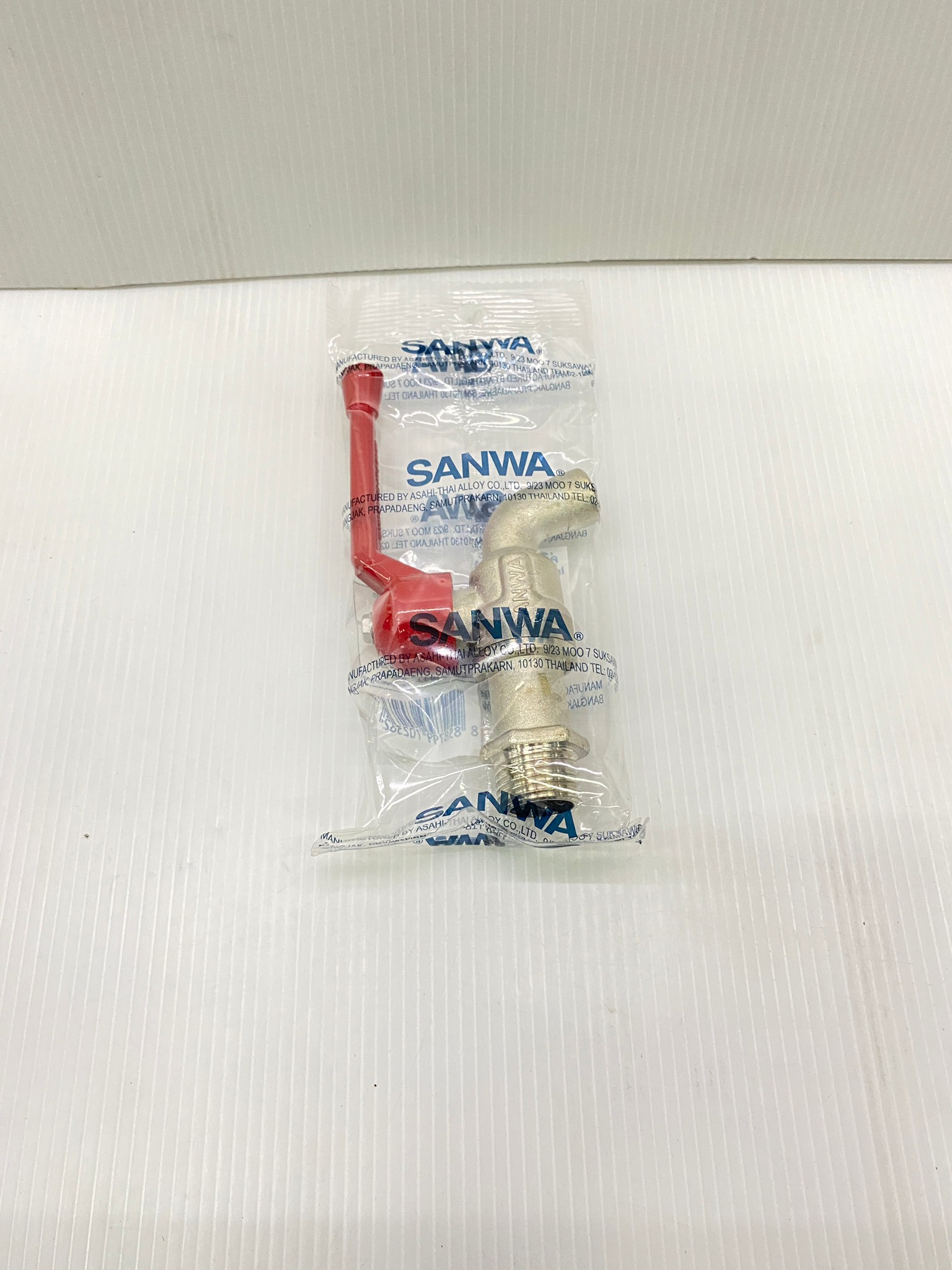 ก๊อกบอล ก๊อกน้ำ ด้ามแดง ขนาด 1/2" (4หุน) CK15 SANWA ของแท้ 100%