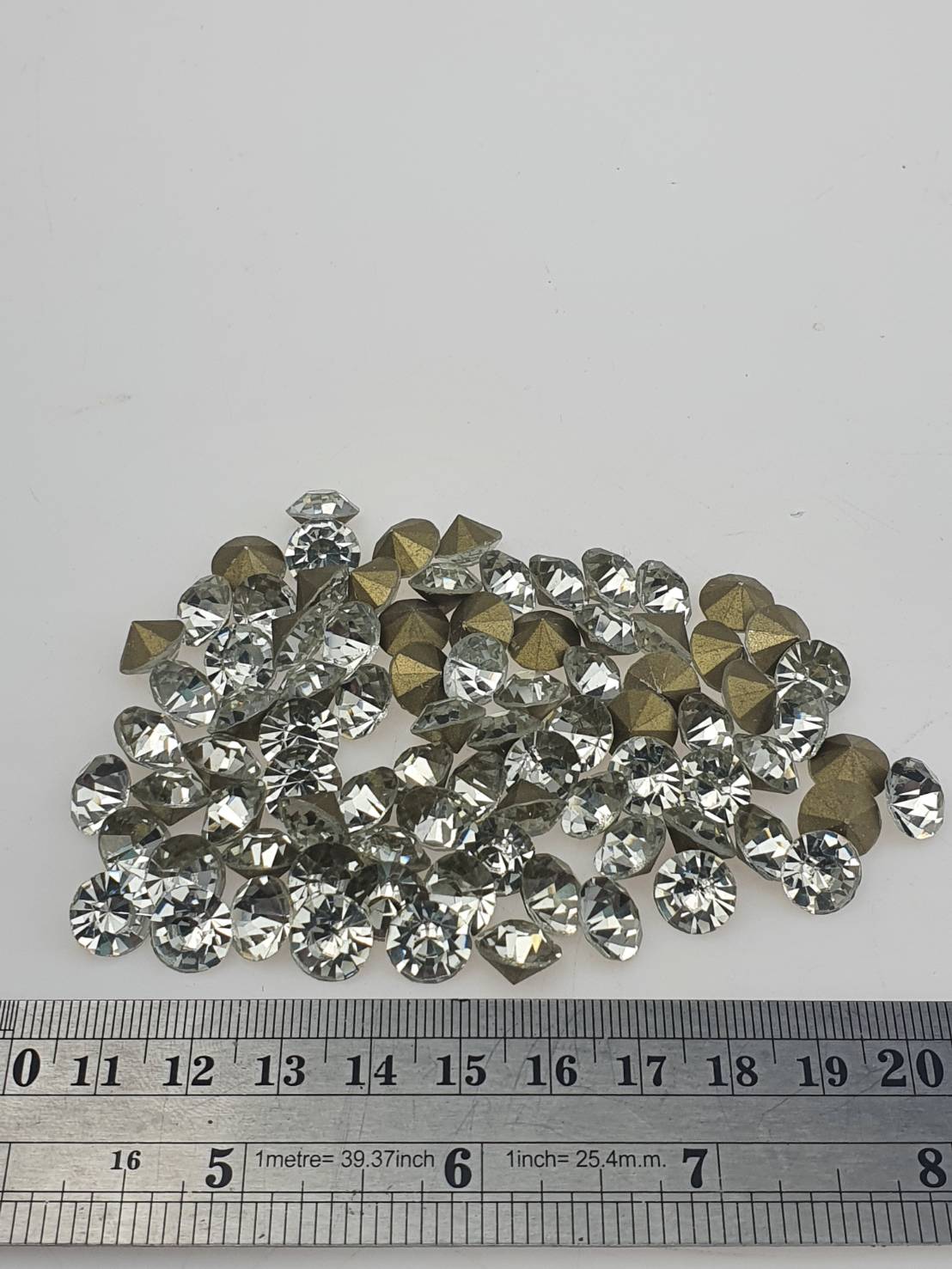 เพชรคริสตัลก้นแหลมขนาด 8 มิลลิเมตร (SS38) เพชรคริสตัลสำหรับงานเครื่องประดับ Crystal จำนวน 288 เม็ด