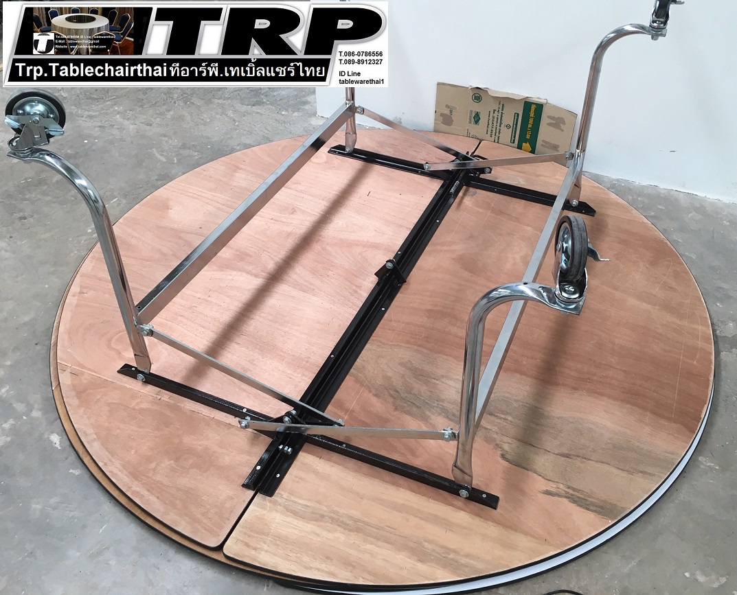 Round Table 圆桌会议 餐桌 中式餐桌 配有旋转镜组 โต๊ะกลม โต๊ะจีน ขนาด 200 cm.นั่ง 14 คน โต๊ะกลม พับครึ่ง มีล้อ,หน้าขาวโฟเมการ์,ขาเหล็กชุปโครเมี่ยม,โต๊ะประชุม,โต๊ะสัมมนาโต๊ะจัดเลี้ยง,โต๊ะโรงแรม Round Table Folding half with wheels Tablechairthai