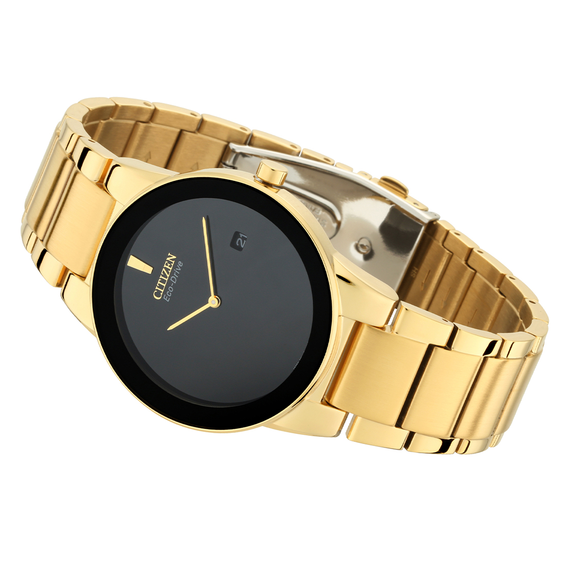 Citizen AU1062-56E นาฬิกาผู้ชาย Eco-Drive Axiom Golden Men's Watch