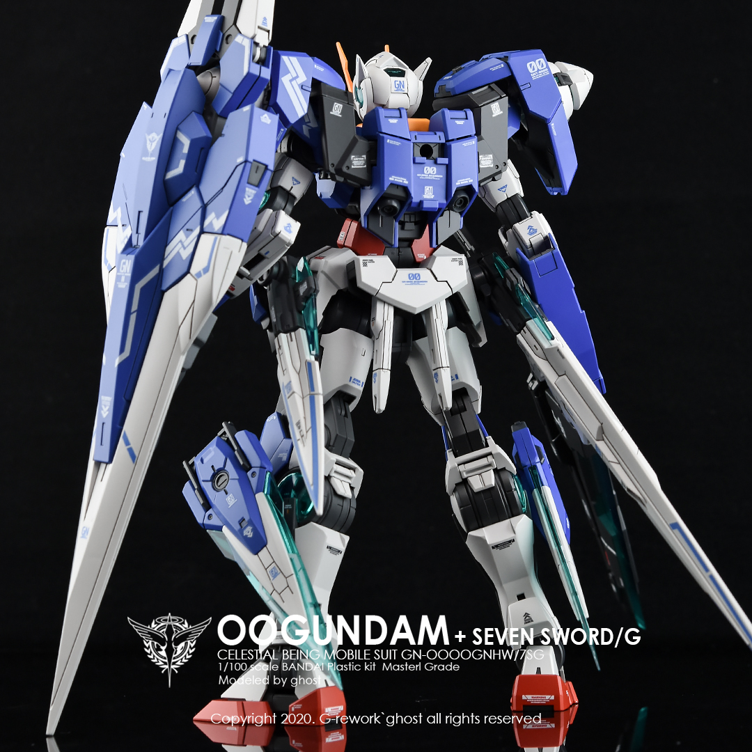 G-REWORK CUSTOM DECAL MG 1/100 OO GUNDAM + SEVEN SWORD