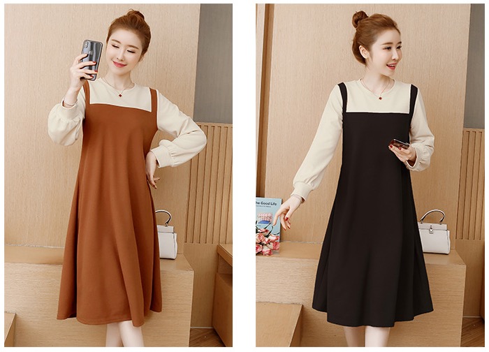 ชุดคลุมท้องแฟชั่น เอี๊ยมหลอก ผ้ายืดตัวเนื้อนิ่ม ใส่ได้ถึงคลอด มีไซส์เยอะค่ะ L,XL,2XL,3XL.4XL,5XL