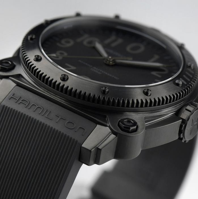 Hamilton H78505330 นาฬิกาผู้ชาย Khaki Navy BeLOWZERO Auto Titanium Men's Watch