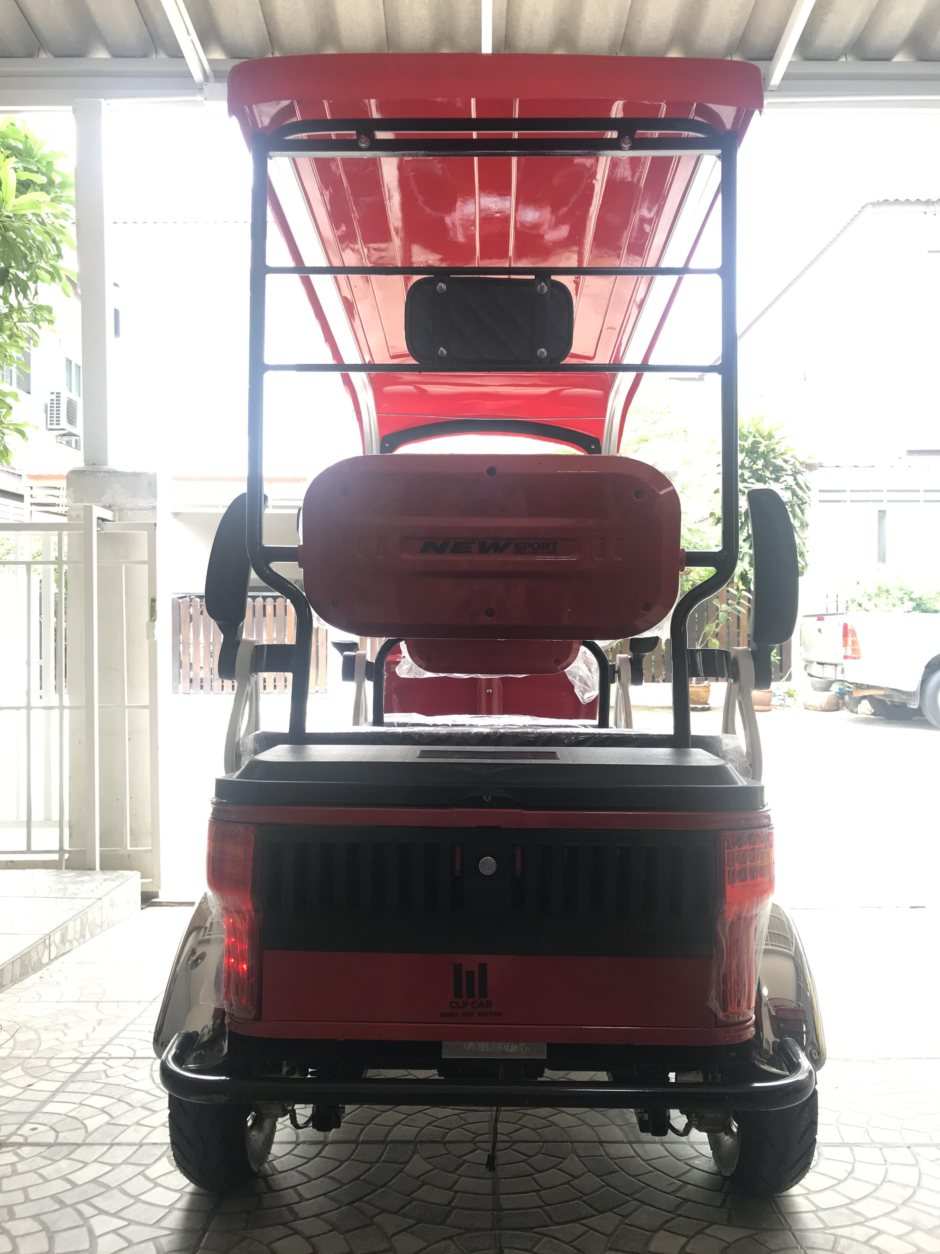 รถไฟฟ้า 4 ล้อ 3 ที่นั่ง รุ่น M-01 ยี่ห้อ CLP CAR สีขาว ขับแฮนด์บิด