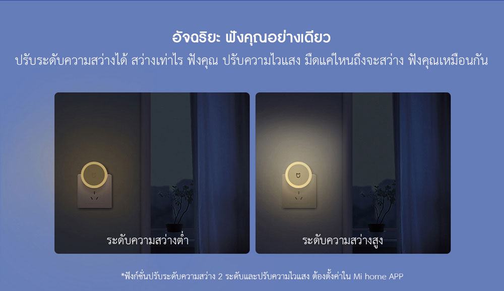Xiaomi Smart Night Light - ดวงไฟตรวจจับเซนเซอร์กลางคืนอัจฉริยะเสี่ยวหมี่ (Bluetooth) (CN)