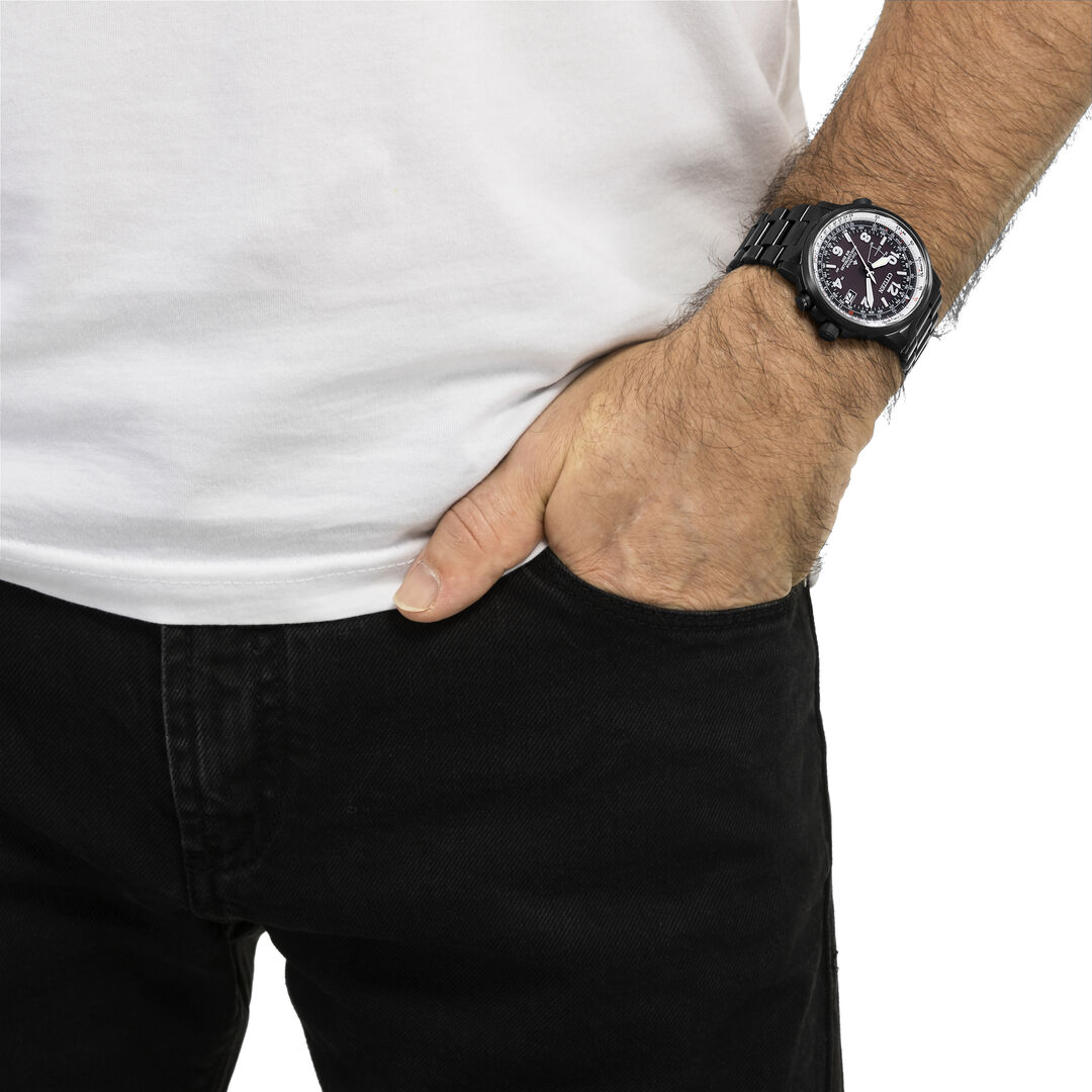 Citizen CB0245-84E นาฬิกาผู้ชาย Eco-Drive Promaster Sky Radio Controlled Pilot Men's Watch