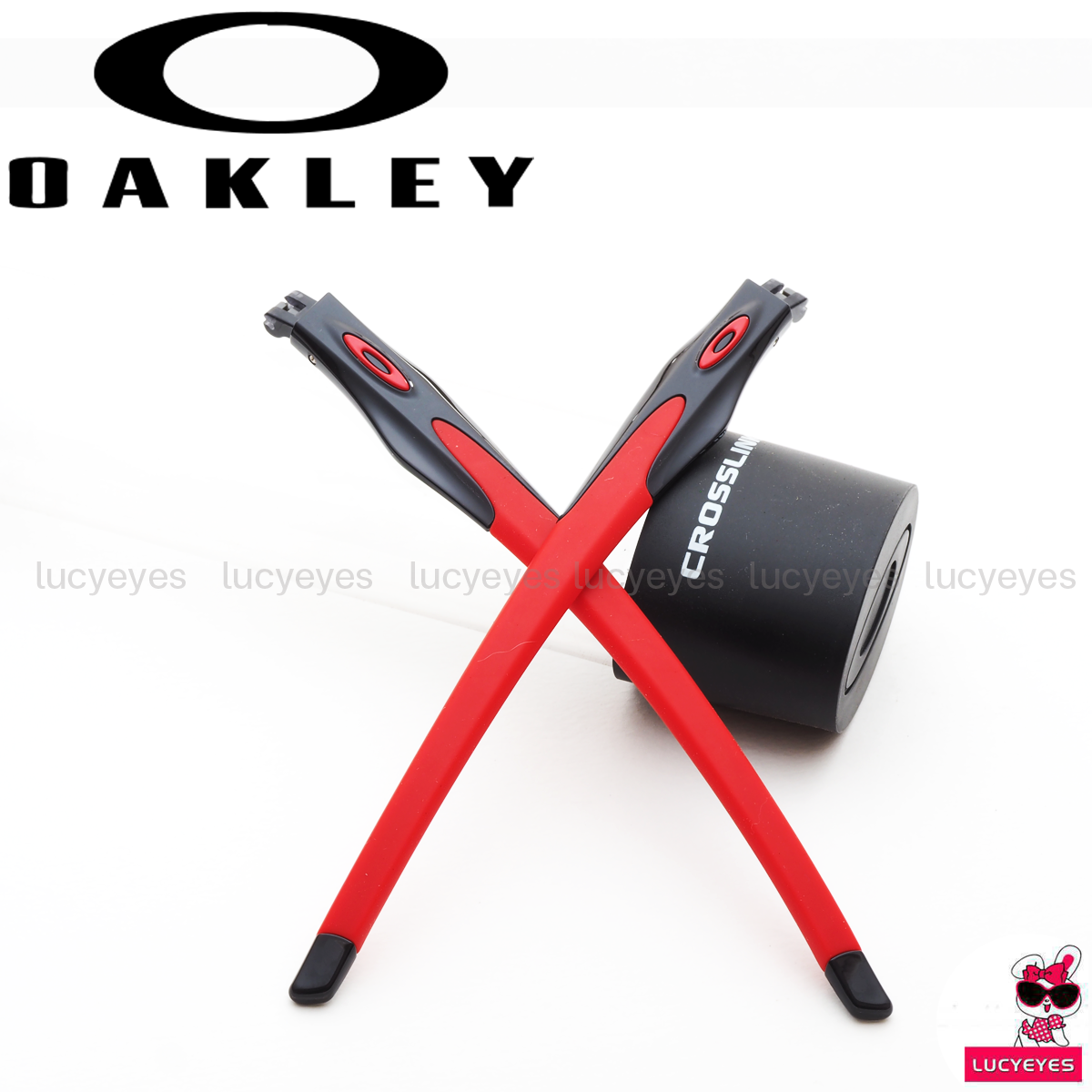 ขาแว่น OAKLEY OX8029 CROSSLINK ขาสีดำ ยางขาสีแดง