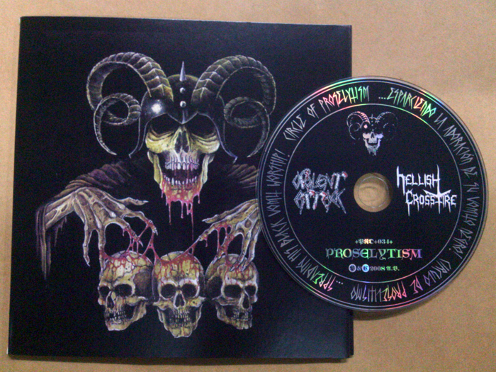 VIOLENT ATTACK/HELLISH CROSSFIRE'Split CD.' Digi-CD