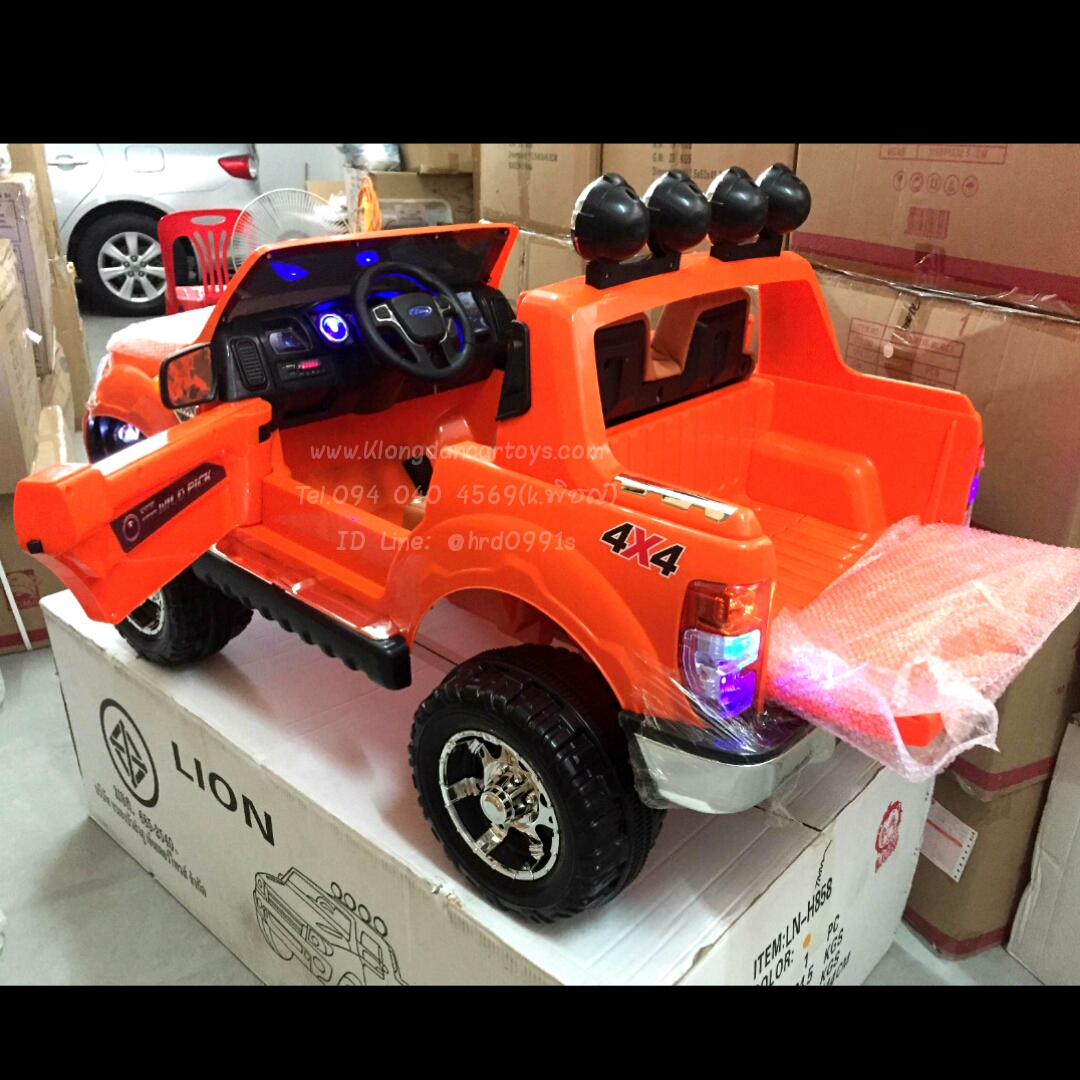 รถฟอร์ดLion*5มอเตอร์+โยกได้* (ขับเคลื่อน4ล้อ,แบตใหญ่12V7A, มีกุญแจ2ดอก, เล่นUSB+SD+MP3, ออกตัวสมูท, รีโมทบูลทูธ,มีโช้ค, เบาะหนังนิ่ม, ประตูกระโปรงหน้าและท้ายเปิดได้)