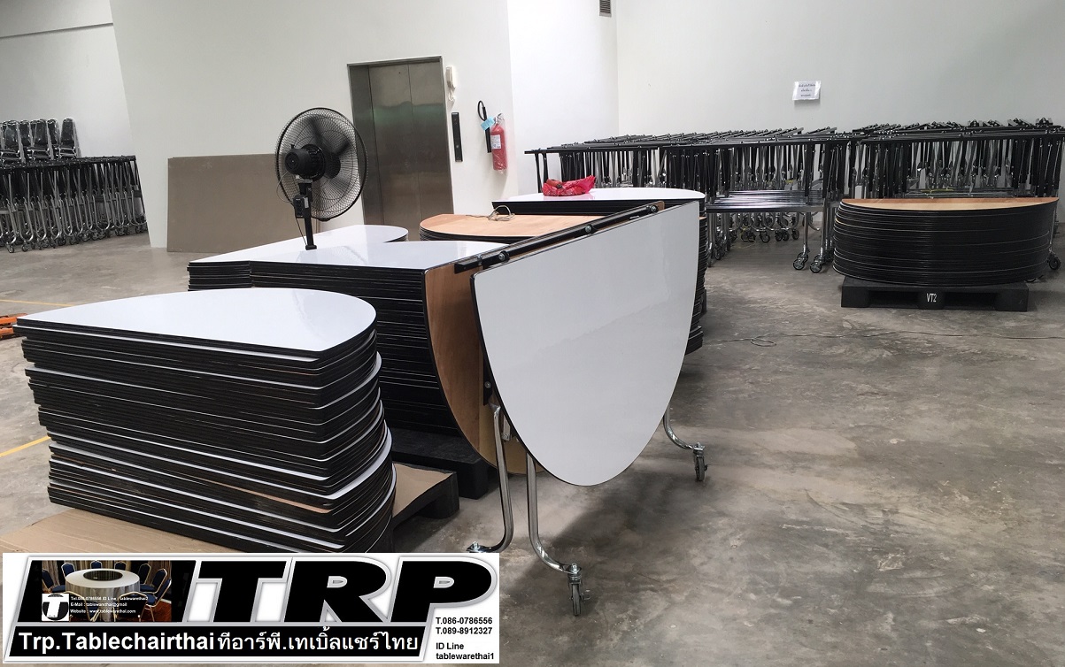 Half folding table with wheels,Round,Table Meetting,Table Banquet, 圆桌会议 餐桌 中式餐桌 配有旋转镜组 โต๊ะกลมพับครึ่งมีล้อโต๊ะจีนโต๊ะกลมพับขาโต๊ะจัดเลี้ยงโตีะโรงแรมโต๊ะสัมมนาโตีะประชุมโต๊ะพับเอนกประสงค์ขนาด กว้าง 150 ซม.สูง 75 ซม, Tablechairthai / โต๊ะเก้าอี้ไทย