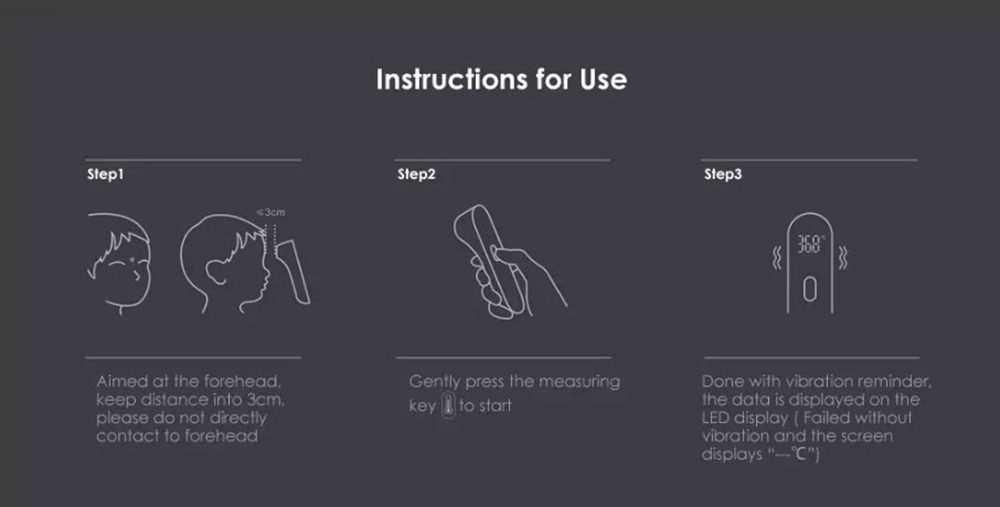 Xiaomi Mijia iHealth Thermometer - เครื่องวัดอุณหภูมิ iHealth(กล่องเลอะ)